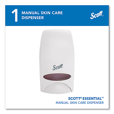 Scott Essential Manual Skin Care Dispenser, 1,000 mL, 5 x 5.25 x 8.38, White (KCC92144)