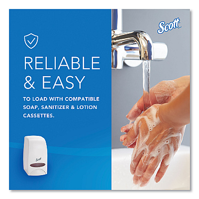 Scott Essential Manual Skin Care Dispenser, 1,000 mL, 5 x 5.25 x 8.38, White (KCC92144)