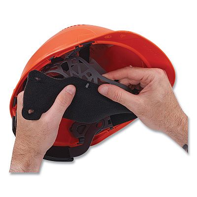 ergodyne Skullerz 8990 Lightweight Hard Hat Sweatband Replacement, Polyester, Black, 10/Pack (EGO60234)