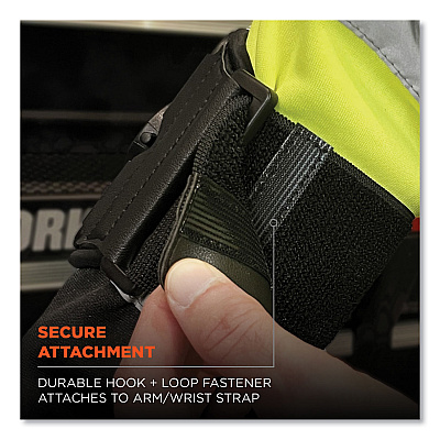 ergodyne Squids 5546 Scanner Wrist Mount Extender Strap, 4 x 5 x 0.5, Elastic, Black (EGO19146)