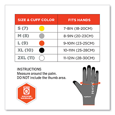 ergodyne ProFlex 7043 ANSI A4 Nitrile Coated CR Gloves, Gray, Medium, 12 Pairs (EGO10513)