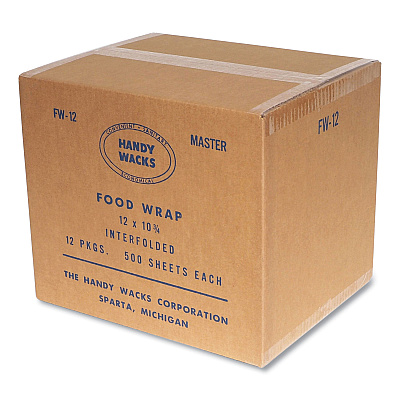 Handy Wacks Interfolded Food Wrap Deli Sheets, 10.75 x 12, 12/Carton (HWAFW12)