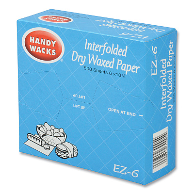 Handy Wacks Interfolded Dry Waxed Paper Deli Sheets, 10.75 x 6, 12/Carton (HWAEZ6)