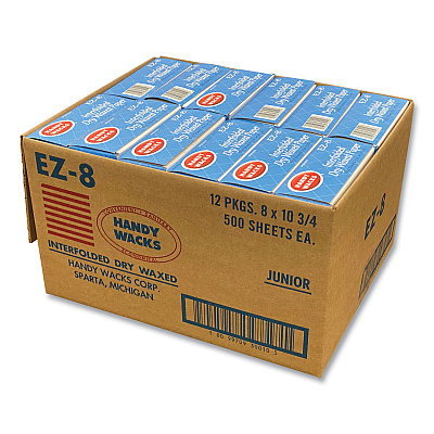 Handy Wacks Interfolded Dry Waxed Paper Deli Sheets, 10.75 x 8, 12/Box (HWAEZ8)