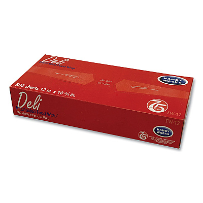 Handy Wacks Interfolded Food Wrap Deli Sheets, 10.75 x 12, 12/Carton (HWAFW12)