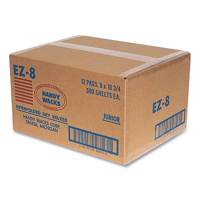 Handy Wacks Interfolded Dry Waxed Paper Deli Sheets, 10.75 x 8, 12/Box (HWAEZ8)