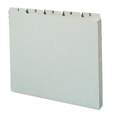 Smead 100% Recycled Daily Top Tab File Guide Set, 1/5-Cut Top Tab, 1 to 31, 8.5 x 11, Green, 31/Set (SMD50369)