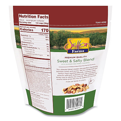 Setton Farms Sweet and Salty Blend, 4 oz Bag, 10/Carton (SEF5913)