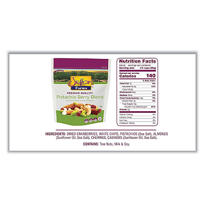 Setton Farms Pistachio Berry Blend, 4 oz Bag, 10/Carton (SEF5919)