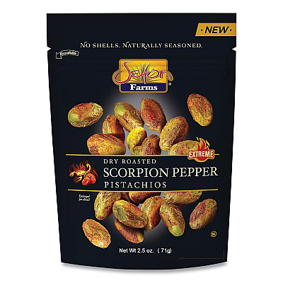 Setton Farms Scorpion Pepper Pistachios, 2.5 oz Bag, 8/Carton (SEF5901)