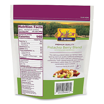 Setton Farms Pistachio Berry Blend, 4 oz Bag, 10/Carton (SEF5919)
