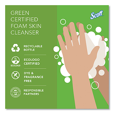 Scott Essential Green Certified Foam Skin Cleanser Refill, Unscented, 1,000 mL (KCC91565)