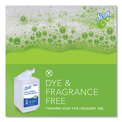 Scott Essential Green Certified Foam Skin Cleanser Refill, Unscented, 1,000 mL (KCC91565)