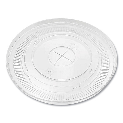 Karat PET Lids, Fits 12 oz to 22 oz Double Poly Paper Cold Cups, Flat Lid, Clear, 1,000/Carton (KRTCKCL90)
