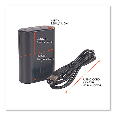 ergodyne N-Ferno 6495B Portable Battery Power Bank with USB-C Cord, 7.2 V (EGO41801)