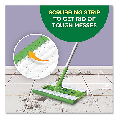 Swiffer Wet Refill Cloths, 8 x 10, Fresh Scent, White, 12/Box, 6 Boxes/Carton (PGC08622)
