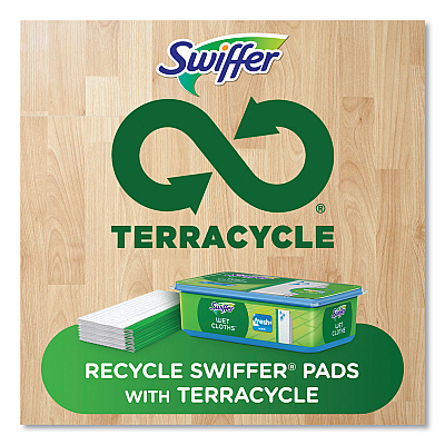 Swiffer Wet Refill Cloths, 8 x 10, Fresh Scent, White, 12/Box, 6 Boxes/Carton (PGC08622)