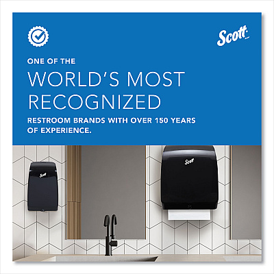 Scott Essential Electronic Hard Roll Towel Dispenser, 12.7 x 9.57 x 15.76, Black (KCC48860)
