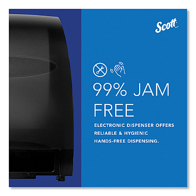 Scott Essential Electronic Hard Roll Towel Dispenser, 12.7 x 9.57 x 15.76, Black (KCC48860)