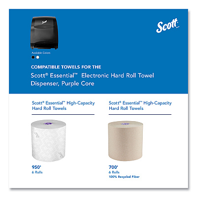 Scott Essential Electronic Hard Roll Towel Dispenser, 12.7 x 9.57 x 15.76, Black (KCC48860)