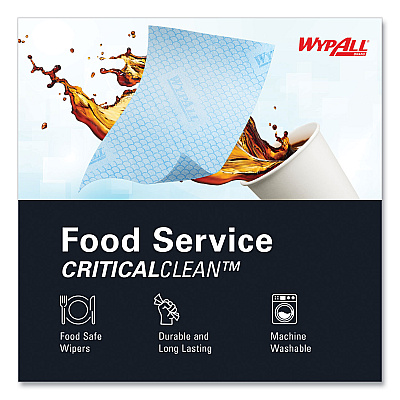 WypAll Heavy-Duty Foodservice Cloths, 12.5 x 23.5, Blue, 100/Carton (KCC51633)