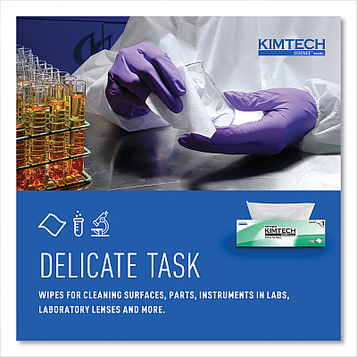 Kimtech Kimwipes Delicate Task Wipers, 1-Ply, 11.8 x 11.8, Unscented, White, 198/Box, 15 Boxes/Carton (KCC34133)