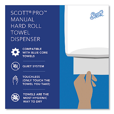 Scott Pro Mod Manual Hard Roll Towel Dispenser, 12.66 x 9.18 x 16.44, Smoke (KCC34346)