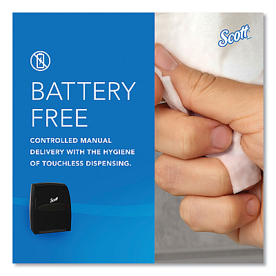 Scott Essential Manual Hard Roll Towel Dispenser, 13.06 x 11 x 16.94, Black (KCC46253)