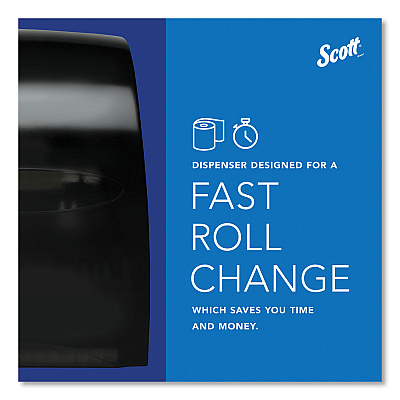 Scott Essential Manual Hard Roll Towel Dispenser, 13.06 x 11 x 16.94, Black (KCC46253)