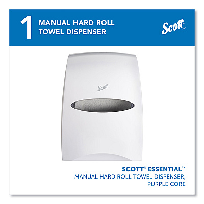 Scott Essential Manual Hard Roll Towel Dispenser, 13.06 x 11 x 16.94, White (KCC46254)