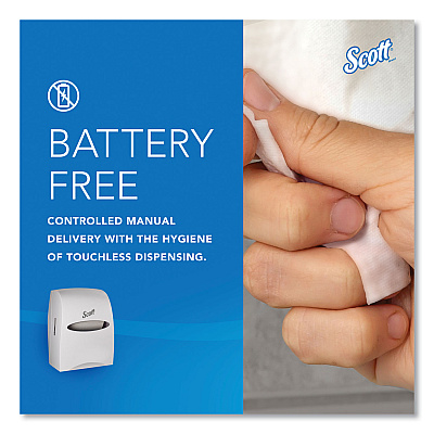 Scott Essential Manual Hard Roll Towel Dispenser, 13.06 x 11 x 16.94, White (KCC46254)
