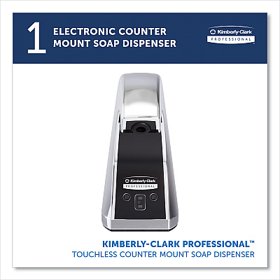 Kimberly-Clark Touchless Counter Mount Skin Care Dispenser, 1.5 L, 2.12 x 4.25 x 5.56, Chrome (KCC47604)