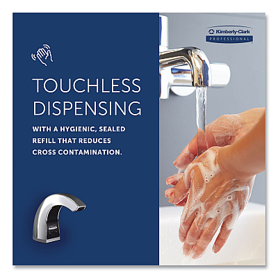 Kimberly-Clark Touchless Counter Mount Skin Care Dispenser, 1.5 L, 2.12 x 4.25 x 5.56, Chrome (KCC47604)