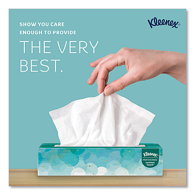 Kleenex White Facial Tissue for Business, 2-Ply, White, Pop-Up Box, 100 Sheets/Box (KCC21400BX)