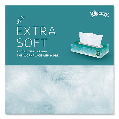 Kleenex White Facial Tissue for Business, 2-Ply, White, Pop-Up Box, 100 Sheets/Box (KCC21400BX)