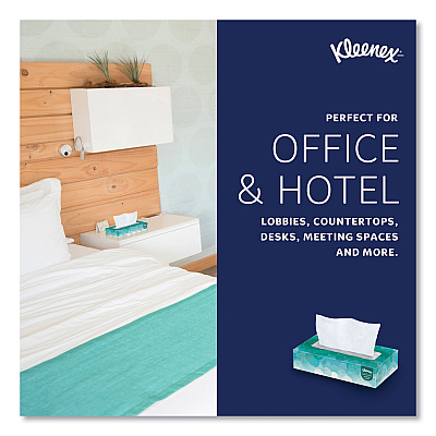 Kleenex White Facial Tissue for Business, 2-Ply, White, Pop-Up Box, 100 Sheets/Box (KCC21400BX)