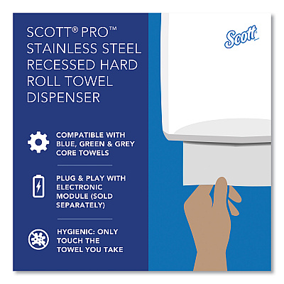 Kimberly-Clark Mod Stainless Steel Recessed Dispenser Housing, 11.13 x 4 x 15.37 (KCC31501)