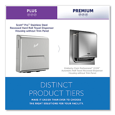 Kimberly-Clark Mod Stainless Steel Recessed Dispenser Housing, 11.13 x 4 x 15.37 (KCC31501)