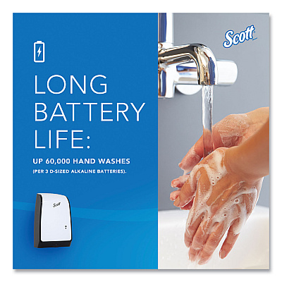 Scott Electronic Skin Care Dispenser, 1,200 mL, 7.3 x 4 x 11.7, White (KCC32499)