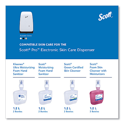 Scott Electronic Skin Care Dispenser, 1,200 mL, 7.3 x 4 x 11.7, White (KCC32499)