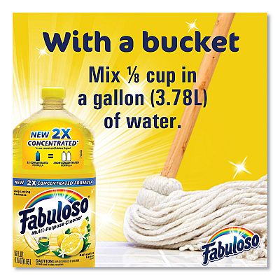 Fabuloso Multi-Use Cleaner, Refreshing Lemon Scent, 56 oz Bottle, 6/Carton (CPCMX06157CT)