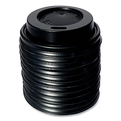 Boardwalk Hot Cup Lids, Fits 4 oz Cup, Black, 1,000/Carton (BWKHOTBL4)