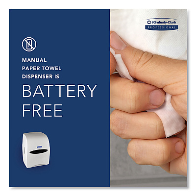Kimberly-Clark Sanitouch Hard Roll Towel Dispenser, 12.63 x 10.2 x 16.13, White (KCC09991)