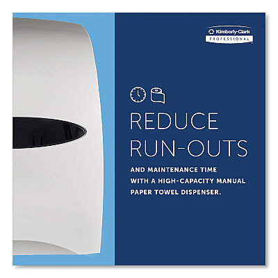 Kimberly-Clark Sanitouch Hard Roll Towel Dispenser, 12.63 x 10.2 x 16.13, White (KCC09991)