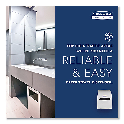 Kimberly-Clark Sanitouch Hard Roll Towel Dispenser, 12.63 x 10.2 x 16.13, White (KCC09991)