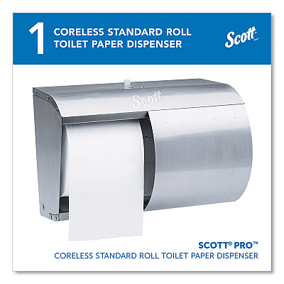 Scott Pro Coreless SRB Tissue Dispenser, 10.13 x 6.4 x 7, Stainless Steel (KCC09606)