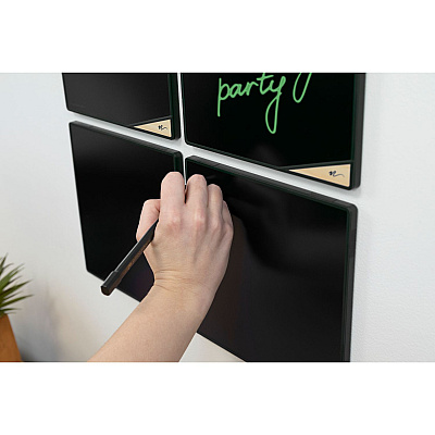 Boogie Board VersaTiles Memo Board, with Stylus, 8.25 x 8.25, Black LCD Surface, Black Plastic Frame (IMVVT1060001)