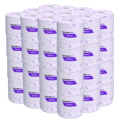 Cascades PRO Select Standard Bath Tissue, 2-Ply, White, 4 x 3.25, 420 Sheets/Roll, 48 Rolls/Carton (CSDB031)