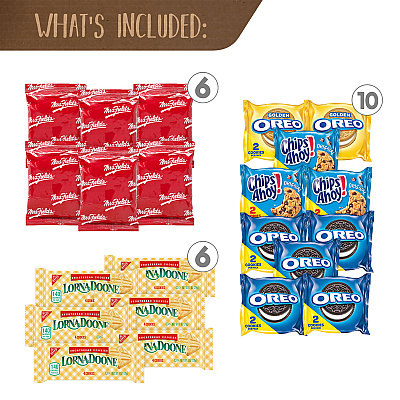 Snack Box Pros Cookie Lover's Snack Box, 40 Assorted Snacks/Box (GRR70000162)
