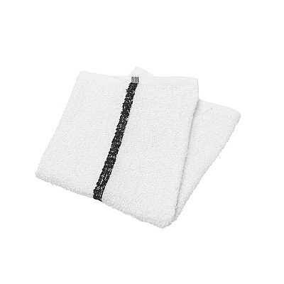 Qwick Wick Bar Mop Towel 30oz Black Stripe, Pack Of 12 (P-N030-W65BLK-5DZ)